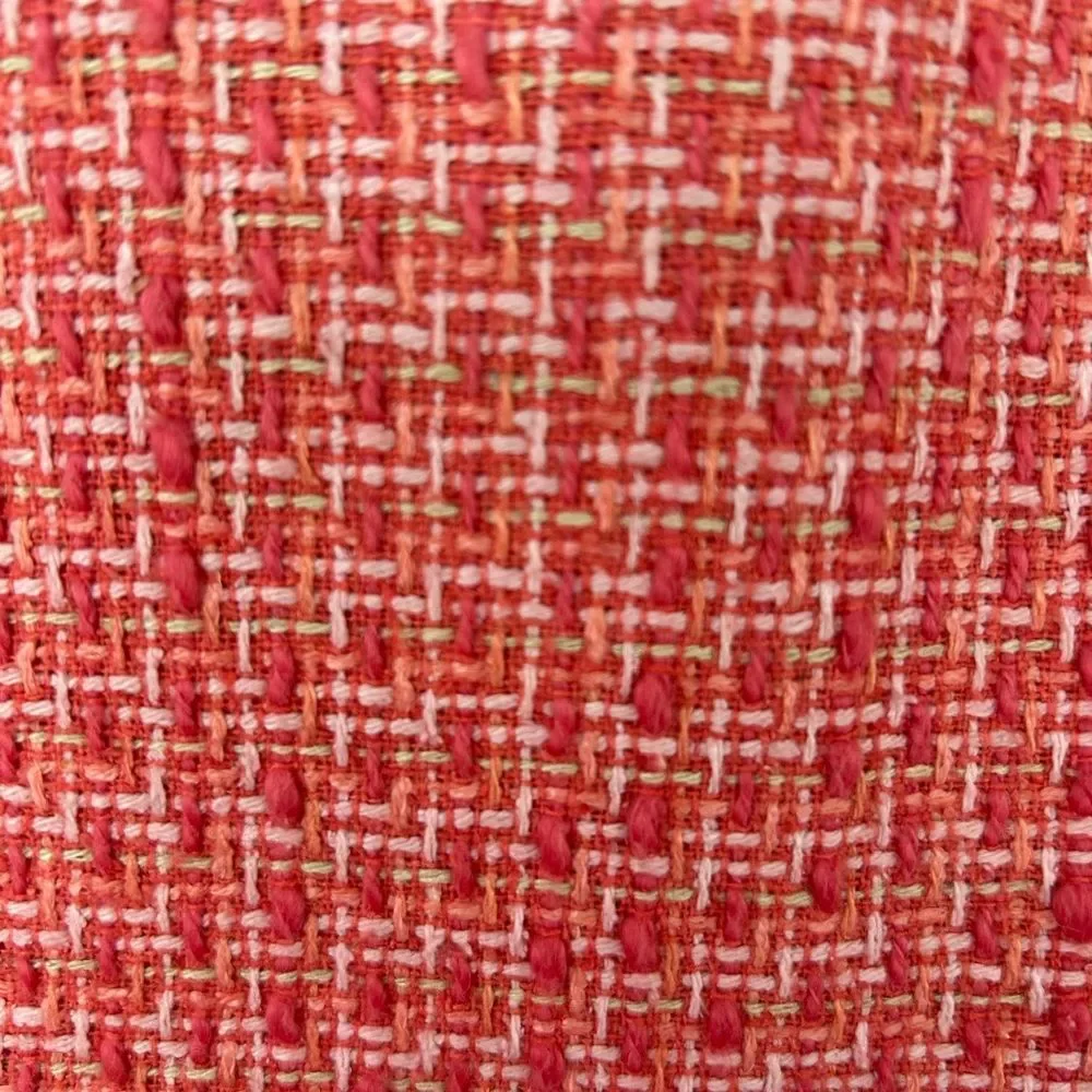 Studio Liz Claiborne Vintage Coral Orange Boucle Tweed Pencil Skirt Size 14